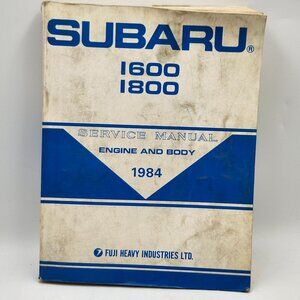 Subaru 1600 1800 Service Manual Engine And Body 1984 Fuji Heavy Industries